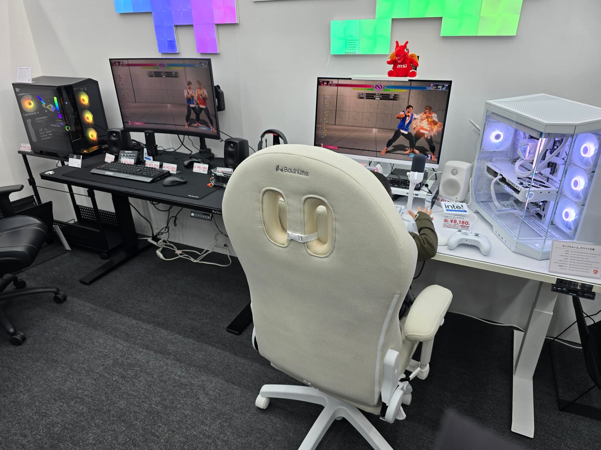 2-person gaming setup